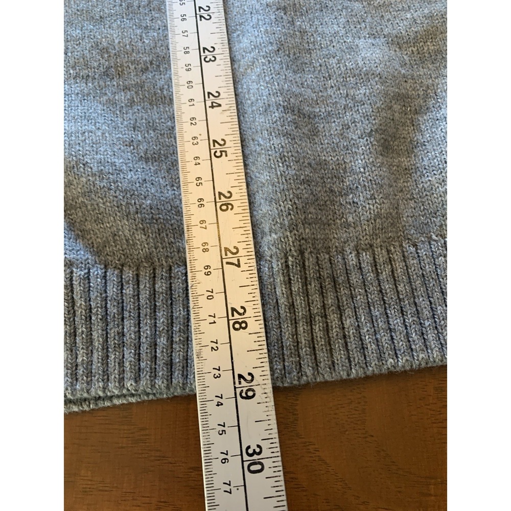 Saint James Detroit 1/4 Zip Pullover Wool Blend Cable Knit Sweater Men's 46 Gray - Picture 16 of 16